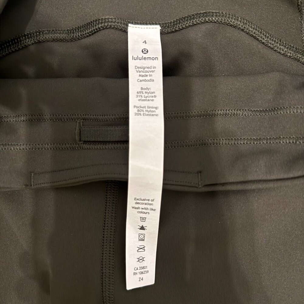Lululemon Olive Green Speed Up Crop 21 Size 4 - Picture 8 of 8